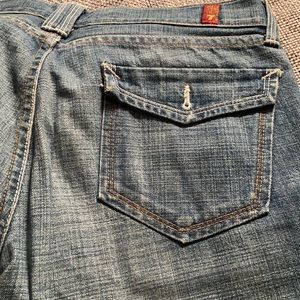7 for all mankind wide leg light blue jeans